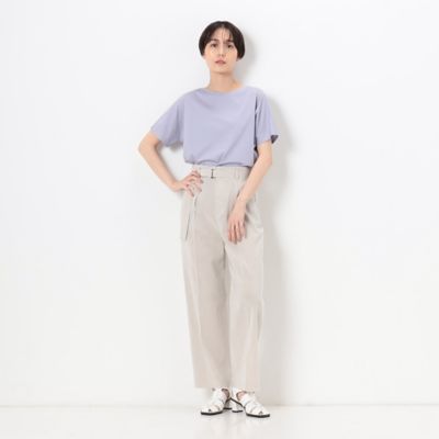 〔　ＴＡＬＬサイズ　〕　【セットアップ対応】リネントリアセテートストレッチ　タックワイドパンツ（７６１６ＰＣ０７）