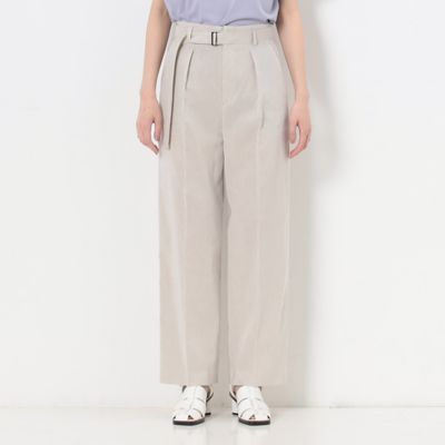 〔　ＴＡＬＬサイズ　〕　【セットアップ対応】リネントリアセテートストレッチ　タックワイドパンツ（７６１６ＰＣ０７）