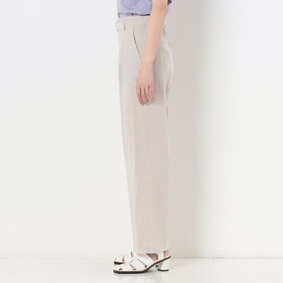 〔　ＴＡＬＬサイズ　〕　【セットアップ対応】リネントリアセテートストレッチ　タックワイドパンツ（７６１６ＰＣ０７）