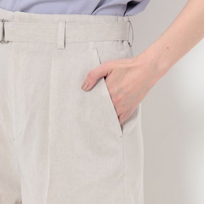 〔　ＴＡＬＬサイズ　〕　【セットアップ対応】リネントリアセテートストレッチ　タックワイドパンツ（７６１６ＰＣ０７）