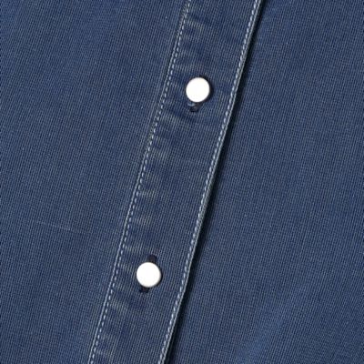 〔ＴＡＬＬサイズ〕ピケデニム　フレンチスリーブブラウス（７６１７ＨＹ１４）