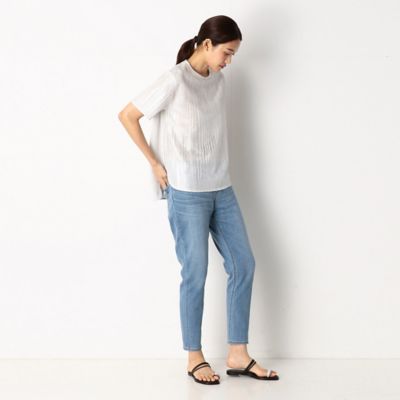 〔ＴＡＬＬサイズ〕サルエルシルエット　ジャージー風デニム（７６１７ＰＵ０１）
