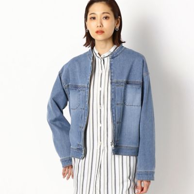 ＜COMME CA TALL (Women/大きいサイズ)＞〔ＴＡＬＬサイズ〕ジャージー調デニム　ジャケット（７６１７ＶＹ０６）