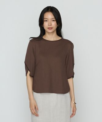 COMME CA TALL (Women/大きいサイズ)/コムサ トール 〔　ＴＡＬＬサイズ　〕　ポコポコジャージー　バックタックＴシャツ（７６１８ＥＫ０６）