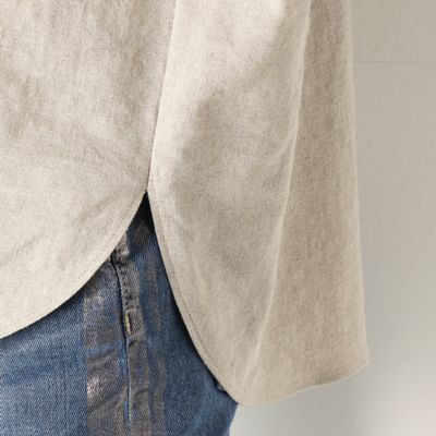 〔ＴＡＬＬサイズ〕麻ストレッチ　サファリシャツ（７６１８ＨＹ１５）