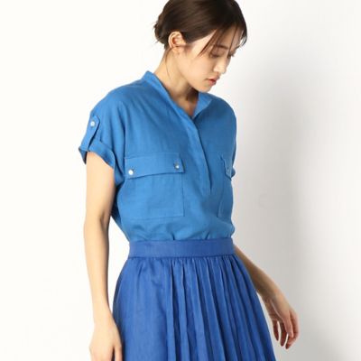 〔ＴＡＬＬサイズ〕麻ストレッチ　サファリシャツ（７６１８ＨＹ１５）