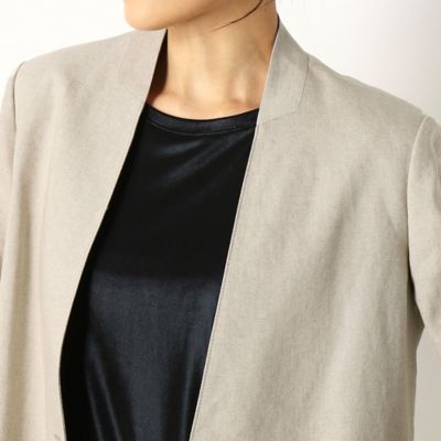 〔ＴＡＬＬサイズ〕【セットアップ対応】麻ストレッチ　ジャケット（７６１８ＪＹ０３）