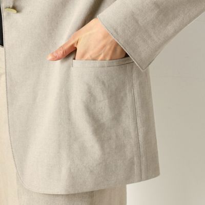 〔ＴＡＬＬサイズ〕【セットアップ対応】麻ストレッチ　ジャケット（７６１８ＪＹ０３）