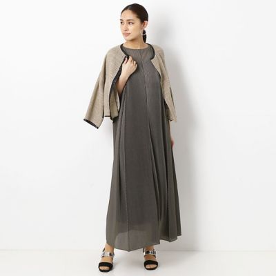 ＜COMME CA TALL (Women/大きいサイズ)＞〔ＴＡＬＬサイズ〕【ウォッシャブル】クリスタル　プリーツドレス（７６１８ＯＴ０１）