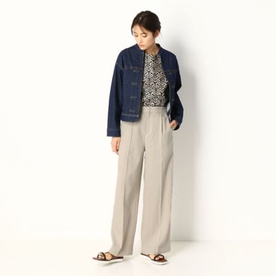 〔ＴＡＬＬサイズ〕【セットアップ対応】麻ストレッチ　ワイドパンツ（７６１８ＰＹ０７）