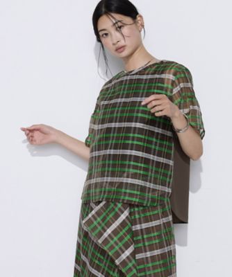 【新品】お出かけセットチェック70　➀ TALLサイズ 〕 【セットアップ対応】シルクシアーチェック T