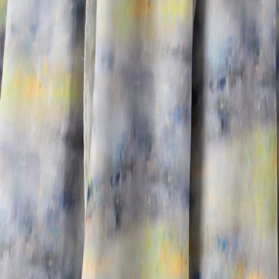 〔　ＴＡＬＬサイズ　〕　【セットアップ対応】強撚割繊アートプリント　アシンメトリースカート（７６１９ＦＧ０５）