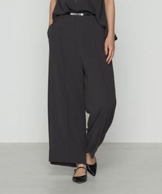 ＜COMME CA TALL (Women/大きいサイズ)＞〔　ＴＡＬＬサイズ　〕　バックサテンジョーゼット　クロップドワイドパンツ（７６１９ＰＫ０７）