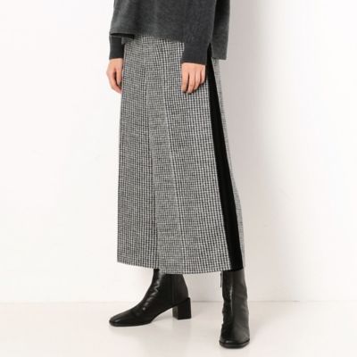 ＜COMME CA TALL (Women/大きいサイズ)＞〔ＴＡＬＬサイズ〕【セットアップ対応】千鳥柄バランサー　　サイドプリーツパンツ（７６１９ＰＷ０９）