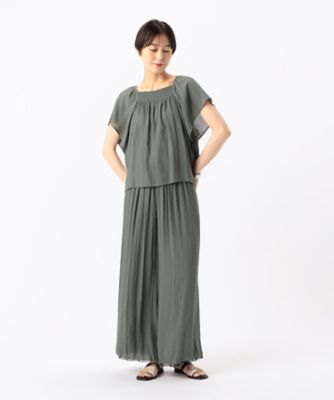 〔　ＴＡＬＬサイズ　〕　【セットアップ対応／リバーシブル】スプリットジョーゼット　シフォンパンツ（７６２０ＰＧ０８）
