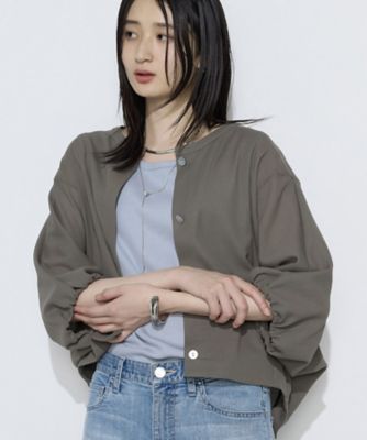 TALLサイズ 〕 コットンカラミストレッチ ブルゾン