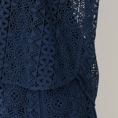 〔ＴＡＬＬサイズ〕【セットアップ対応】ジオメトリックフラワーケミカルレース　　総レースブラウス（７６２１ＨＹ１８）