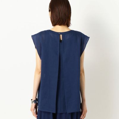 〔ＴＡＬＬサイズ〕【セットアップ対応】ジオメトリックフラワーケミカルレース　レース×ラミーちりめんフリルブラウス（７６２１ＨＹ１９）