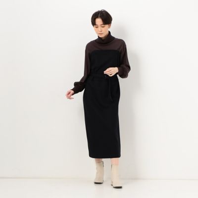 ＜COMME CA TALL (Women/大きいサイズ)＞〔　ＴＡＬＬサイズ　〕　ビスチェレイヤード風　ドレス（７６２１ＯＡ０３）