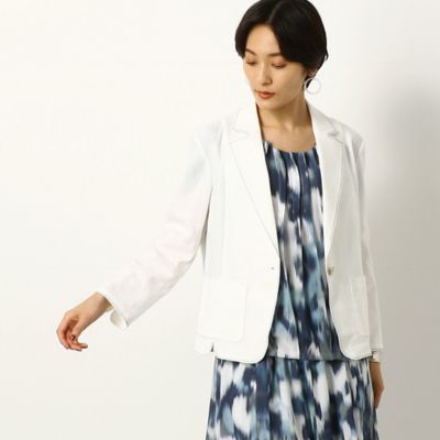 〔ＴＡＬＬサイズ〕リネンラメステッチ　ジャケット（７６２２ＪＹ０５）
