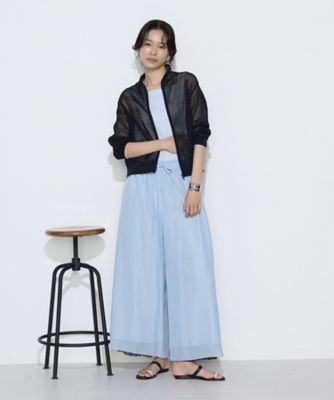 TALLサイズ 〕 リネンメッシュ ジップアップカーディガン