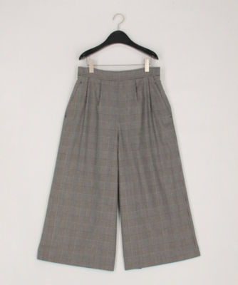 ＜COMME CA TALL (Women/大きいサイズ)＞〔　ＴＡＬＬサイズ　〕　グレンチェック　クロプトワイドパンツ（７６９９ＰＥ０１）
