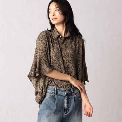＜β (Women)＞バカンス　ヒョウ柄プリント　シャツ（７７０１ＨＥ０１）