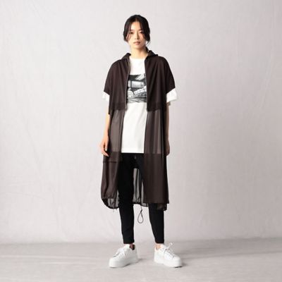 ＜β (Women)＞シフォン使いニット　フーディーベスト（７７０１ＩＥ０１）