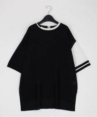 ＜β (Women)＞黒白ニット　プルオーバー（７７０１ＩＫ１８）