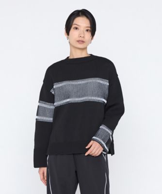 極美品★37,400円 BRIEFING メリノウールロゴニット 黒 XL 畦ライン入 ニットプルオーバー（7701IO04） | β (Women