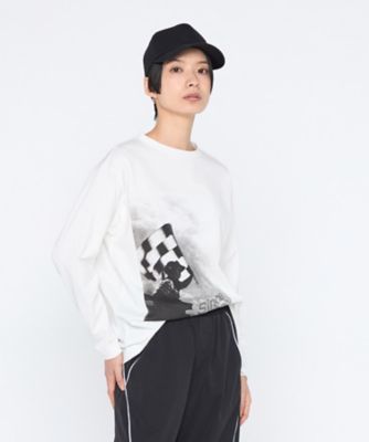 ＜β (Women)＞チェッカーフラッグ　長袖Ｔシャツ（７７０１ＴＯ０１）