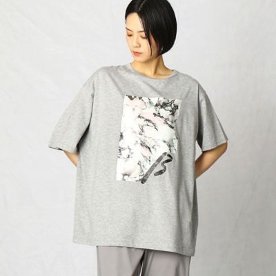 ＜β (Women)＞マーブルプリント　Ｔシャツ（７７０１ＴＵ０３）