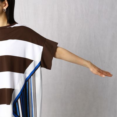ビッグボーダースカーフ付き　Ｔシャツ（７７０１ＴＺ０２）