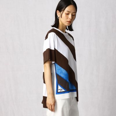 バイヤスビッグボーダースカーフ付き　Ｔシャツ（７７０１ＴＺ０３）