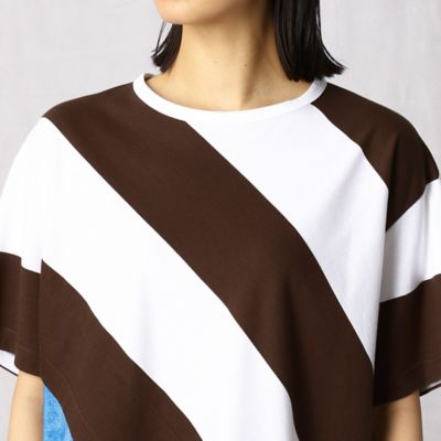 バイヤスビッグボーダースカーフ付き　Ｔシャツ（７７０１ＴＺ０３）