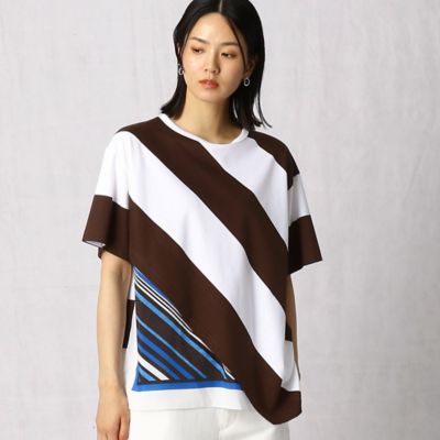 バイヤスビッグボーダースカーフ付き　Ｔシャツ（７７０１ＴＺ０３）
