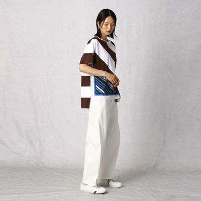 バイヤスビッグボーダースカーフ付き　Ｔシャツ（７７０１ＴＺ０３）
