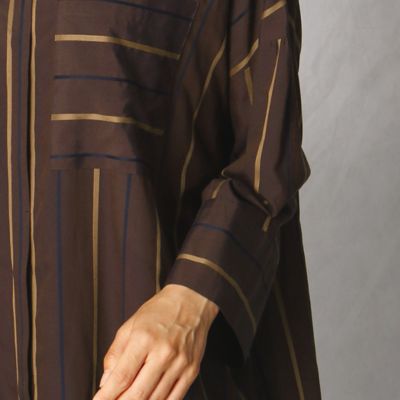 ストライプ　ロングシャツ（７７０２ＨＷ０１）