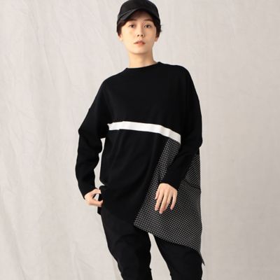 ＜β (Women)＞左裾ドット使い　ニットプルオーバー（７７０２ＩＣ０４）