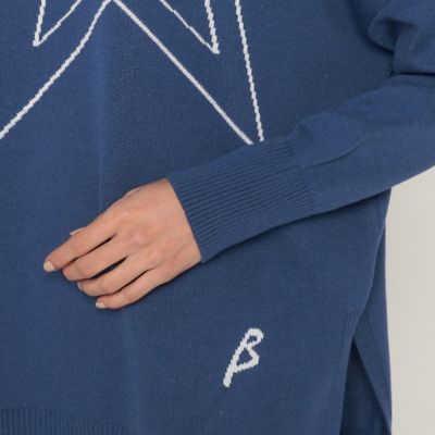 スター柄 ニットプルオーバー（7702IG03） | β (Women)/ベータ