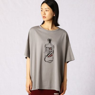 ＜β (Women)＞ワインボトル　プリントＴシャツ（７７０２ＴＡ０６）