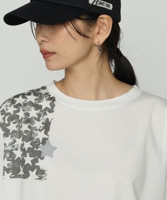 星柄プリント Tシャツ（7702TM02） | β (Women)/ベータ