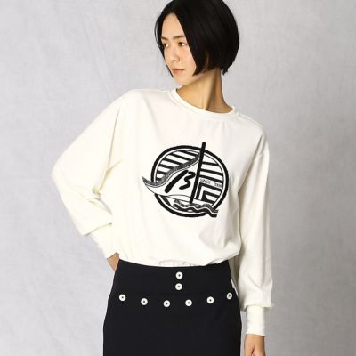 コンパクトベロアヨット刺繍プルオーバー（７７０２ＴＳ０１）