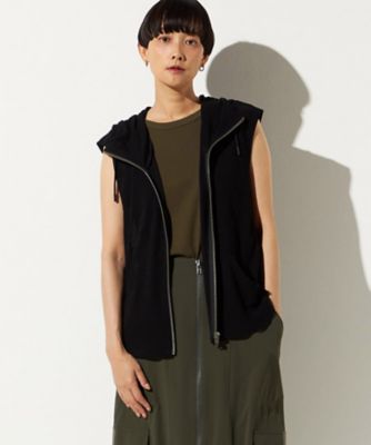 【FUGA】 レザー調 フードベスト【size L】 セットアップ対応】シアージャージー フードベスト（7702VQ01