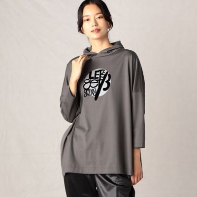 ＜β (Women)＞幅広天竺　フロッキープリントプルオーバー（７７０３ＥＥ０３）