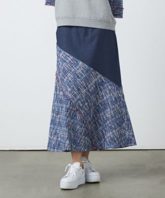 ＜β (Women)＞ブルーツイード　ロングスカート（７７０３ＦＯ０５）