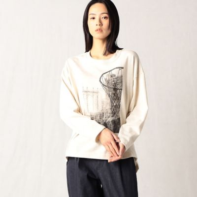 ＜β (Women)＞ミニ裏毛バスケットゴールプリント　プルオーバー（７７０３ＴＣ０６）