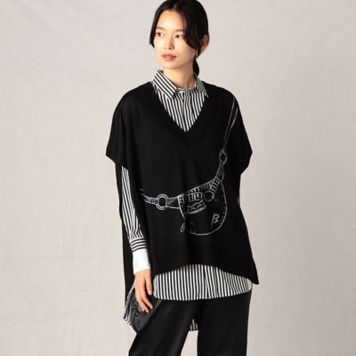 トロンプルイユ ニットベスト（7704IE05） | β (Women)/ベータ