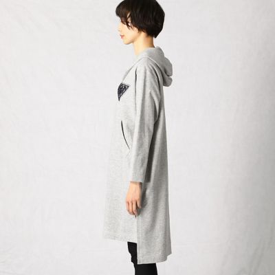 ミニ裏毛刺繍パーツ付き　ロングパーカ（７７０５ＣＴ０５）