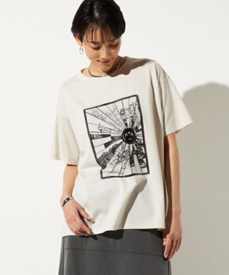 ＜β (Women)＞ホイールプリント　Ｔシャツ（７７０５ＴＯ０４）